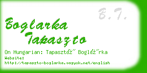 boglarka tapaszto business card